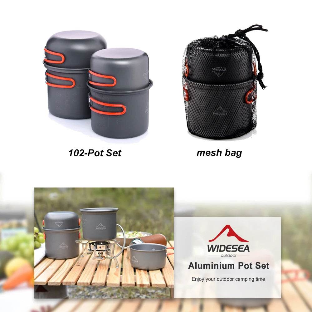 Portable Non-stick Camping Cookware Set - Fish & Cheaps | Fishing & Outdoor Gear