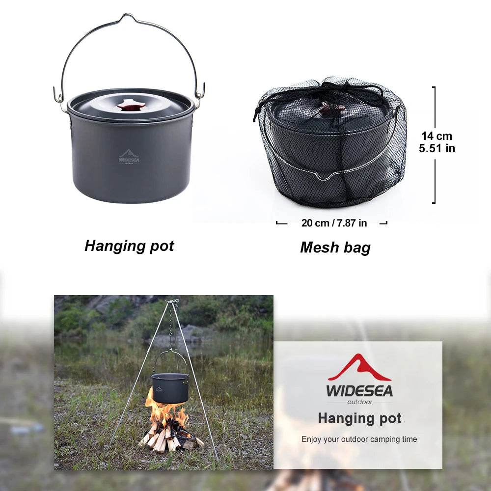 Widesea 4L Camping Hanging Pot - Fish & Cheaps | Fishing & Outdoor Gear