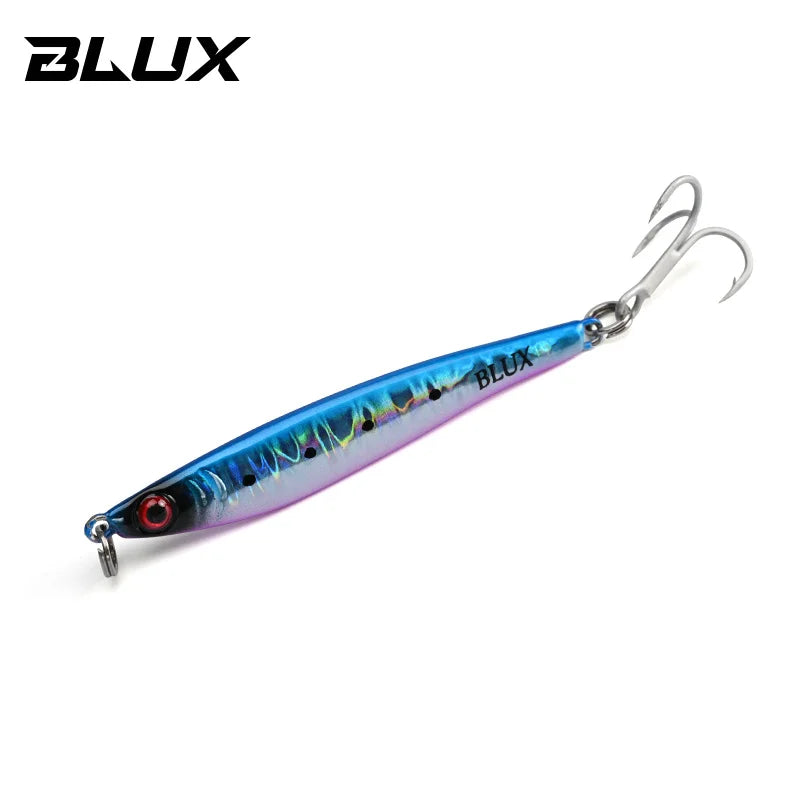 BLUX Mini SAURY 5g 10g  Jigging Spoon Long Cast Metal Jig Micro Lead Bait Saltwater Fishing Lure Artificial Tackle Mackerel Bass