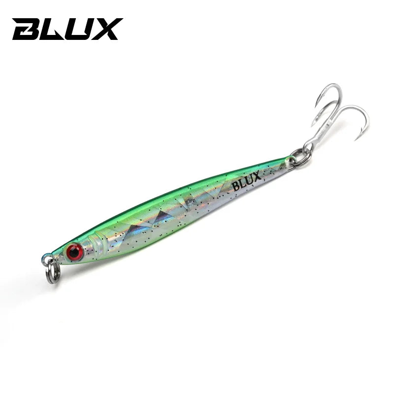 BLUX Mini SAURY 5g 10g  Jigging Spoon Long Cast Metal Jig Micro Lead Bait Saltwater Fishing Lure Artificial Tackle Mackerel Bass