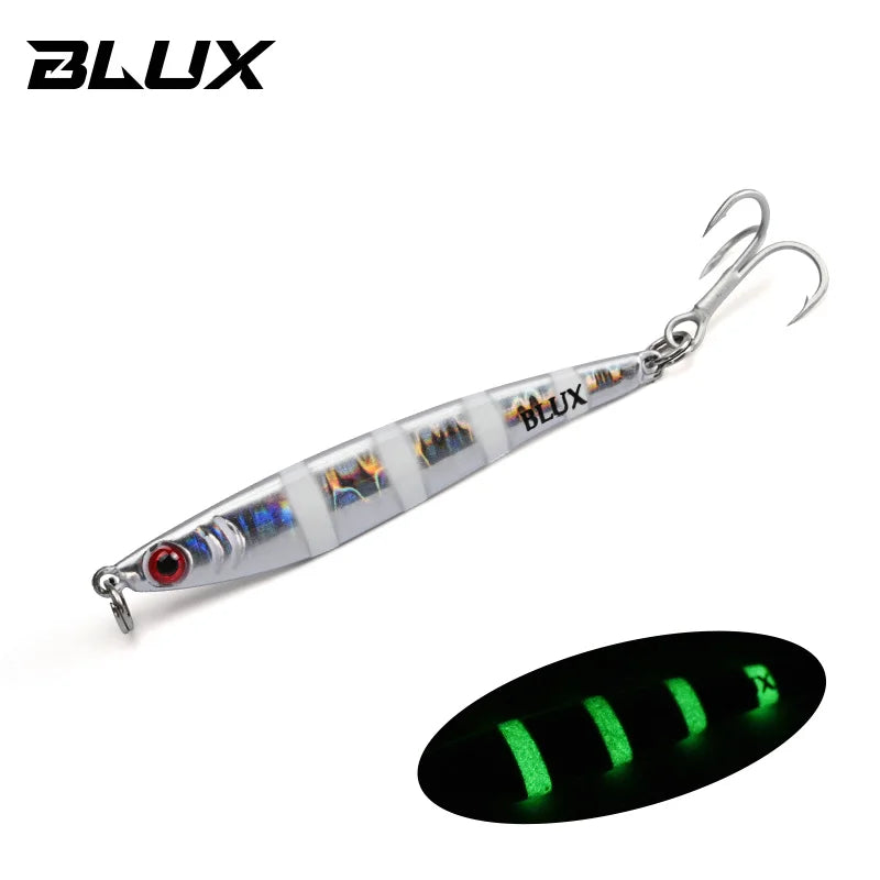 BLUX Mini SAURY 5g 10g  Jigging Spoon Long Cast Metal Jig Micro Lead Bait Saltwater Fishing Lure Artificial Tackle Mackerel Bass
