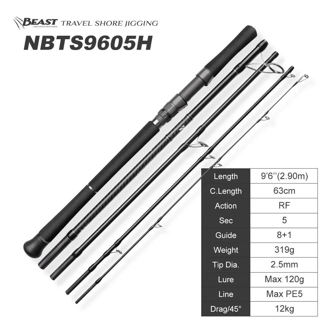 Noeby Beast Travel Shore Jigging Rod - Fish & Cheaps | Fishing & Outdoor Gear