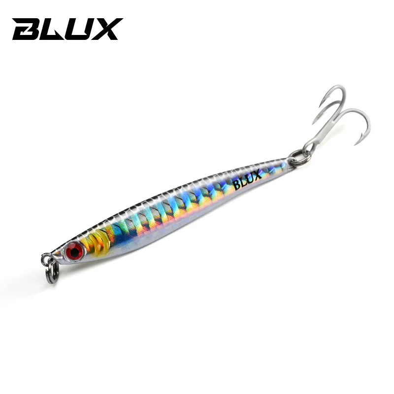 BLUX Mini SAURY 5g 10g  Jigging Spoon Long Cast Metal Jig Micro Lead Bait Saltwater Fishing Lure Artificial Tackle Mackerel Bass