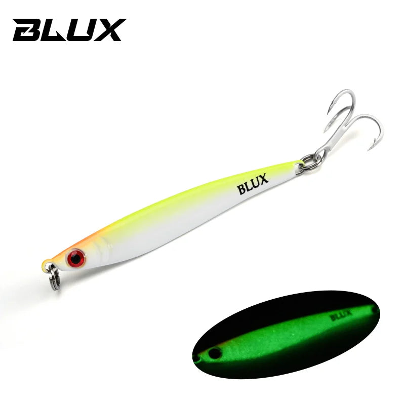 BLUX Mini SAURY 5g 10g  Jigging Spoon Long Cast Metal Jig Micro Lead Bait Saltwater Fishing Lure Artificial Tackle Mackerel Bass