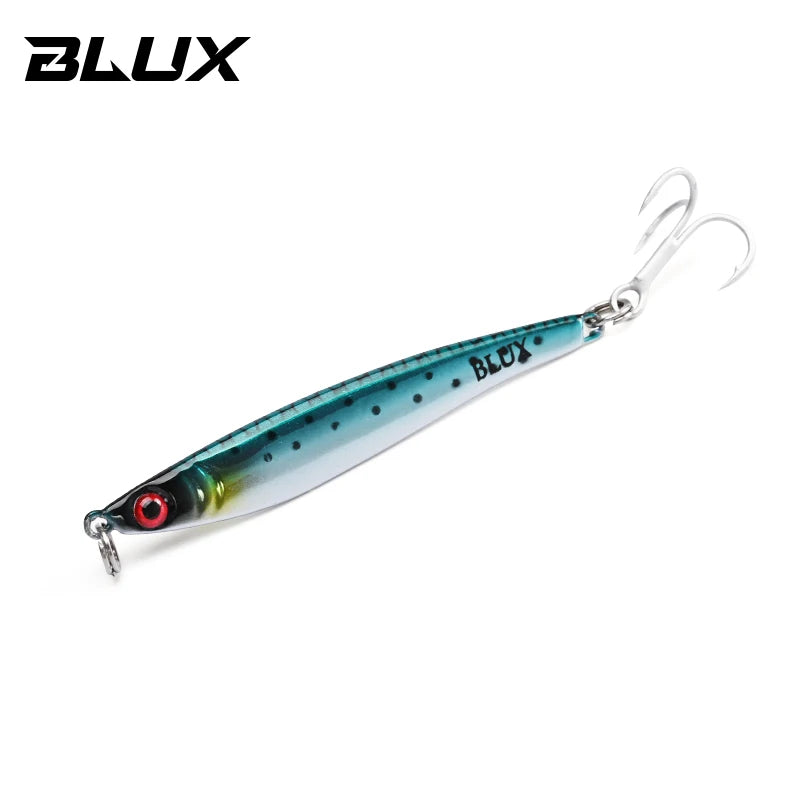 BLUX Mini SAURY 5g 10g  Jigging Spoon Long Cast Metal Jig Micro Lead Bait Saltwater Fishing Lure Artificial Tackle Mackerel Bass