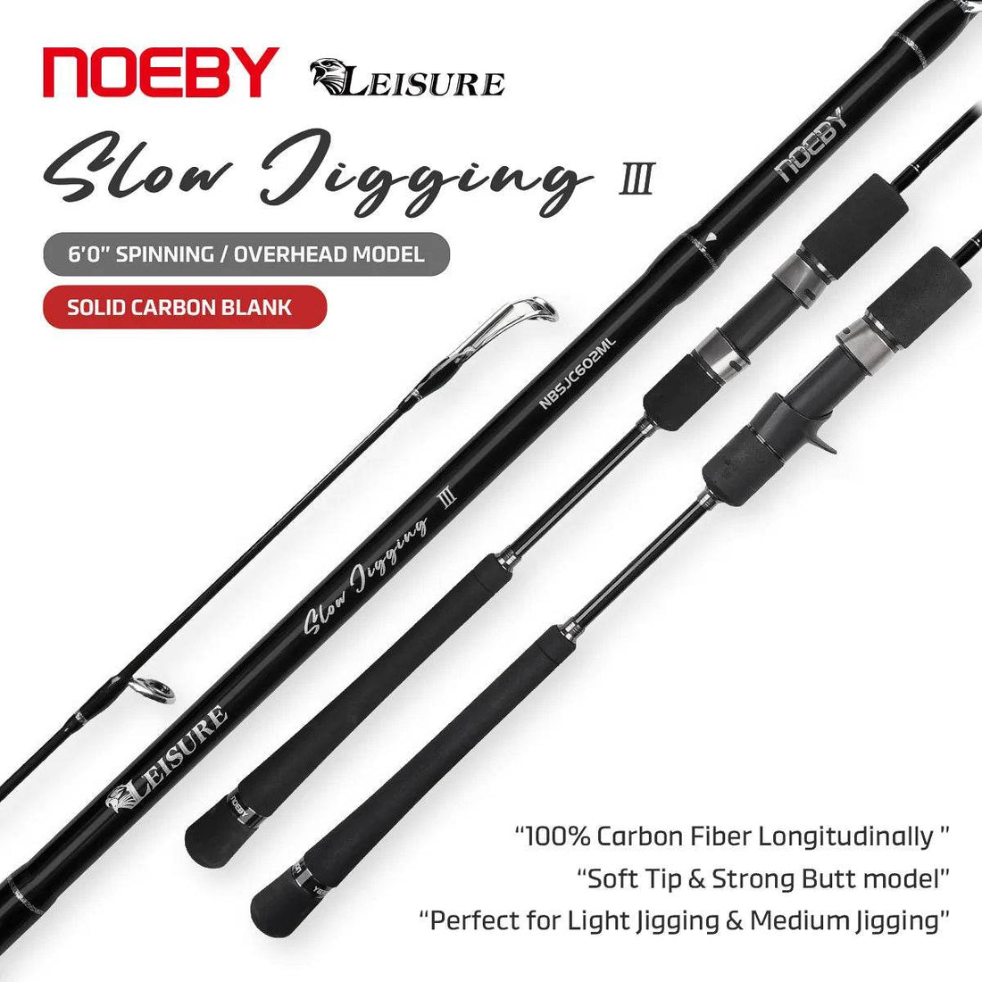 NOEBY Leisure III Solid Tip Slow Jig Rod - Fish & Cheaps | Fishing & Outdoor Gear
