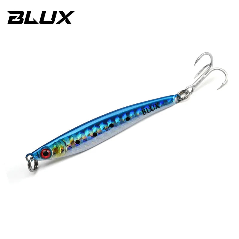 BLUX Mini SAURY 5g 10g  Jigging Spoon Long Cast Metal Jig Micro Lead Bait Saltwater Fishing Lure Artificial Tackle Mackerel Bass