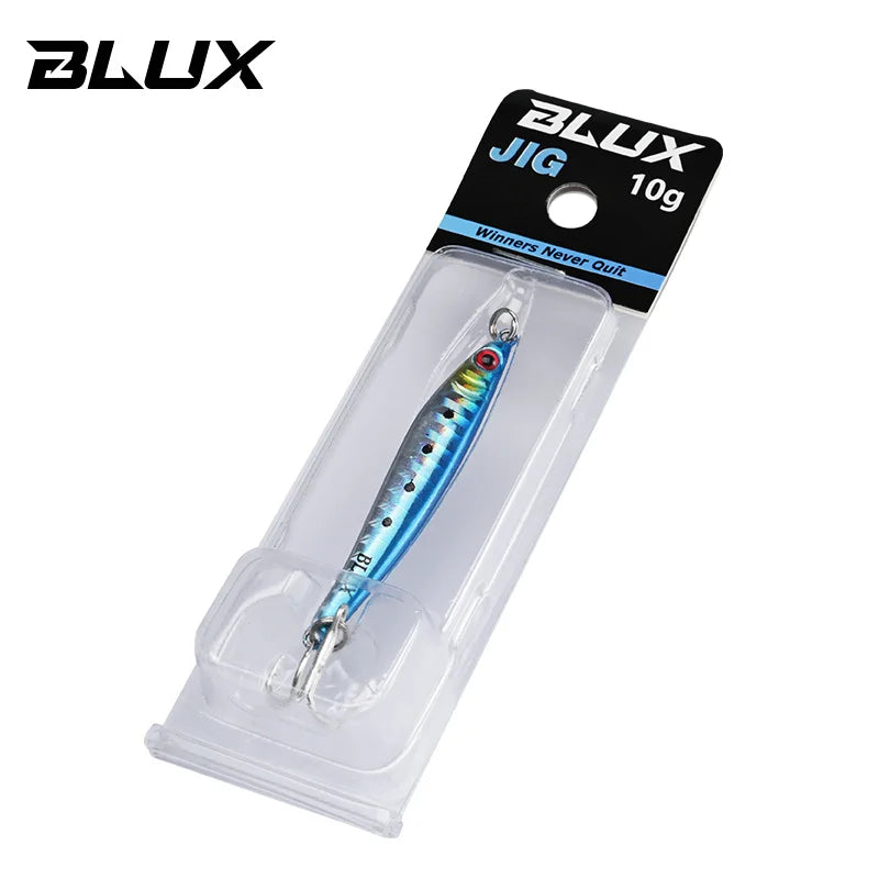 BLUX Mini SAURY 5g 10g  Jigging Spoon Long Cast Metal Jig Micro Lead Bait Saltwater Fishing Lure Artificial Tackle Mackerel Bass
