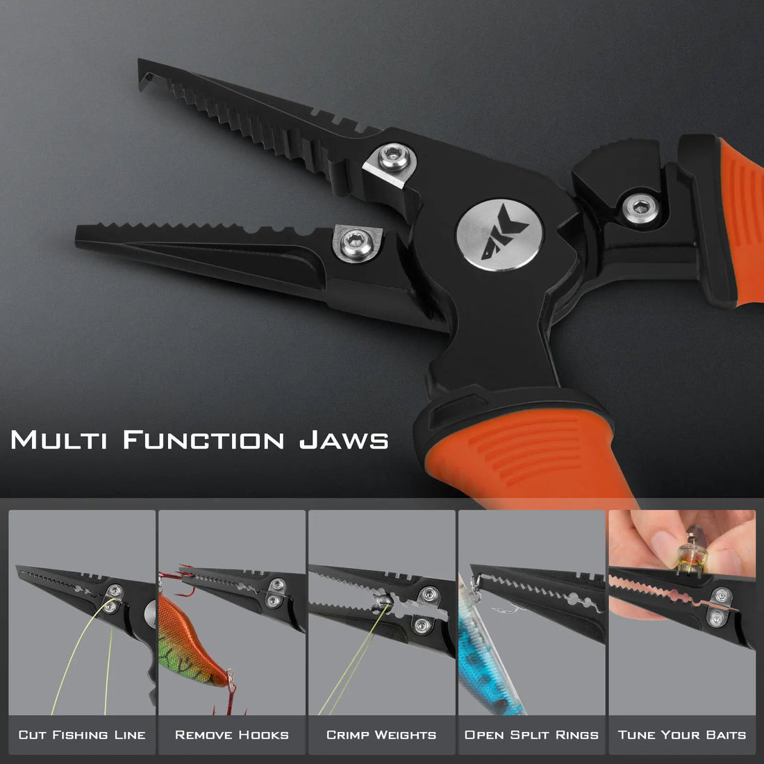 KastKing Paradox Fishing Pliers Angled Fish Lip Gripper