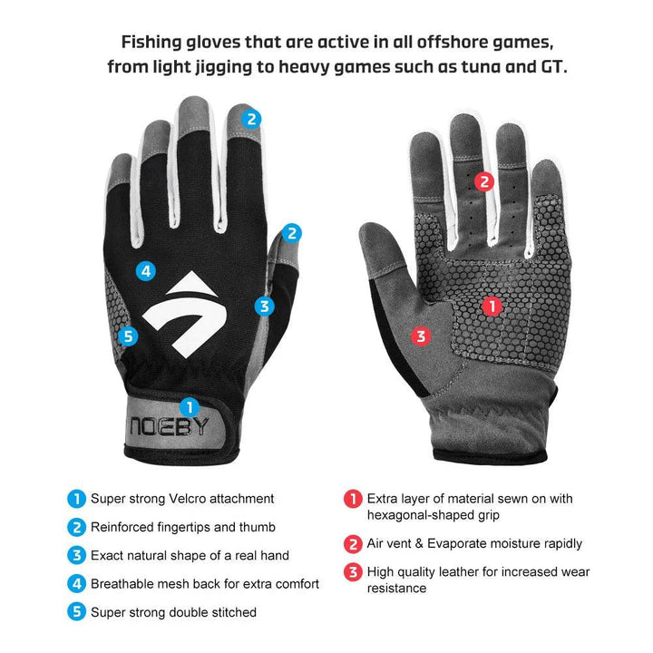 Noeby Non-slip Full Finger Fishing Gloves - Fish & Cheaps | Fishing & Outdoor Gear