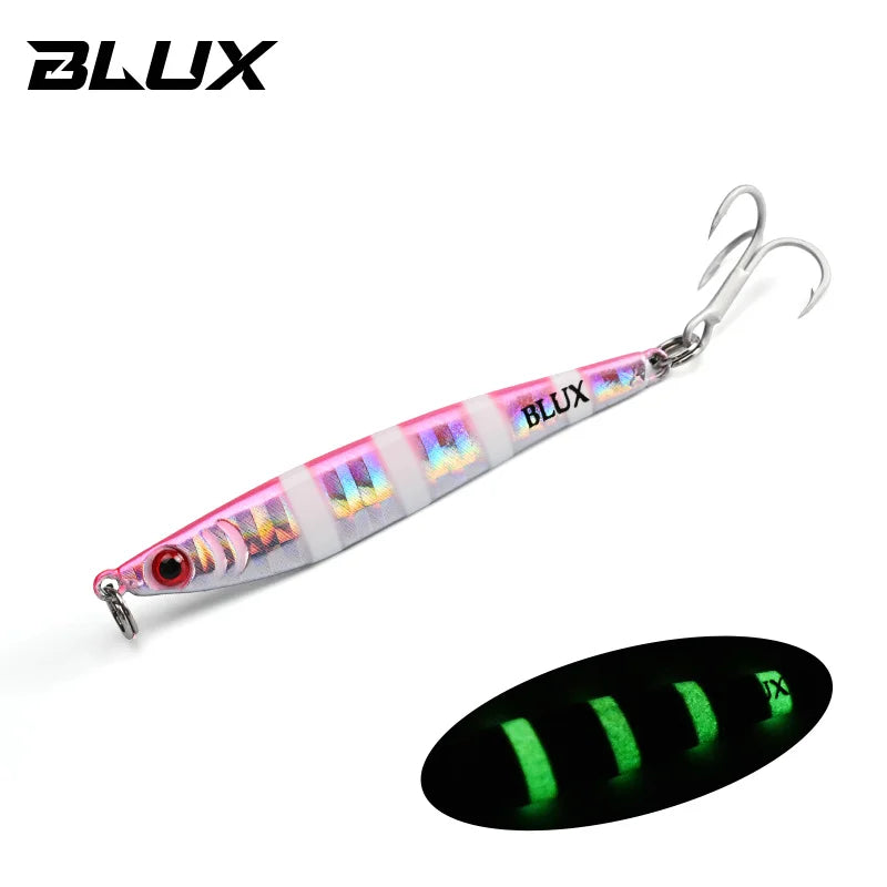 BLUX Mini SAURY 5g 10g  Jigging Spoon Long Cast Metal Jig Micro Lead Bait Saltwater Fishing Lure Artificial Tackle Mackerel Bass