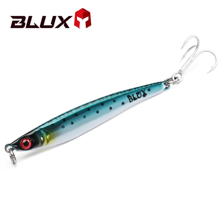 BLUX Mini SAURY 5g 10g  Jigging Spoon Long Cast Metal Jig Micro Lead Bait Saltwater Fishing Lure Artificial Tackle Mackerel Bass
