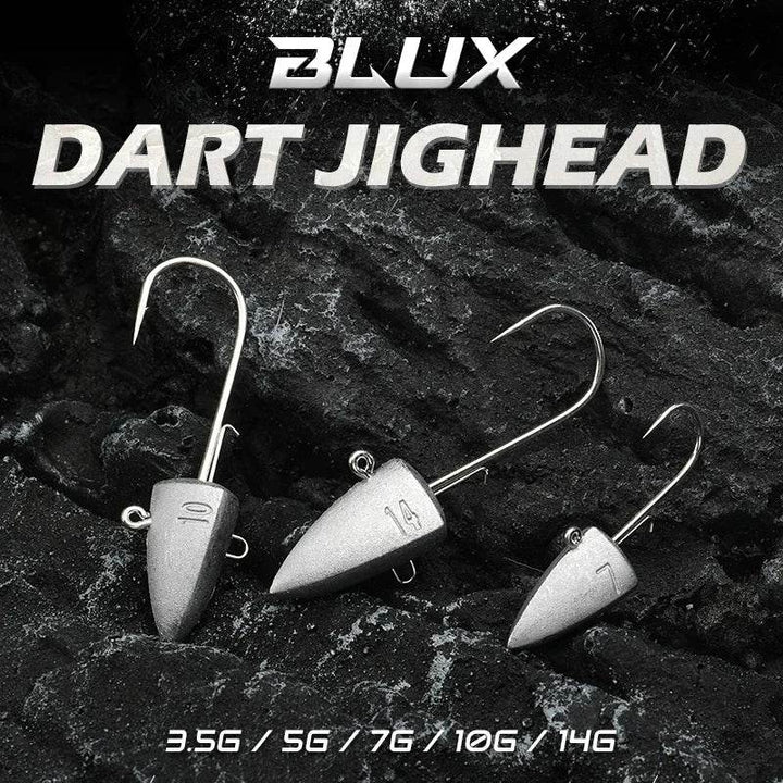 BLUX Dart Jighead Fishhooks – Versatile Weighted Lure Hooks - Fish & Cheaps | Fishing & Outdoor Gear