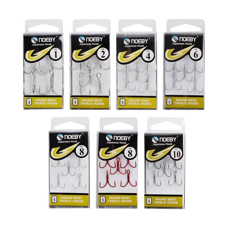 Noeby High Carbon Steel Treble Hooks - Fish & Cheaps | Fishing & Outdoor Gear