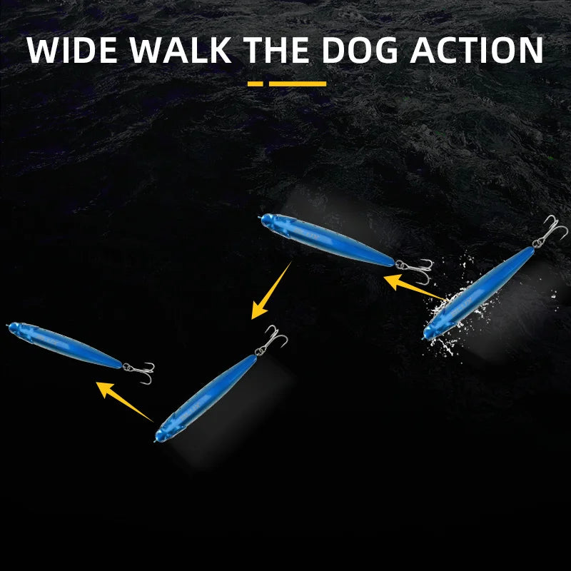 BLUX RIPPLE 87 Topwater Pencil WTD 87mm 9g Surface Fishing Lure Walk The Dog Artificial Saltwater Hard Bait Bass Plastic Walker