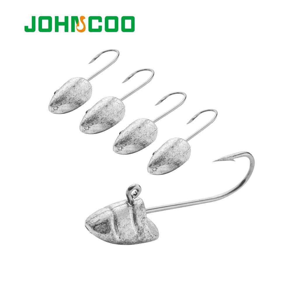 JOHNCOO Jig Head Barbed Fishing Hooks – 20 Pack - Fish & Cheaps | Fishing & Outdoor Gear