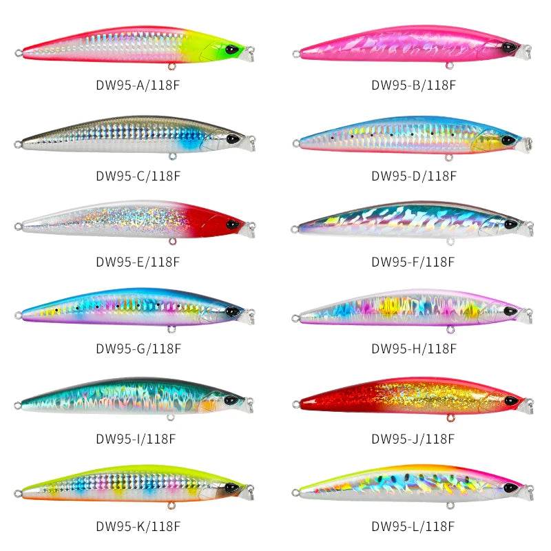 TSURINOYA DW95 118F Shallow Floating Minnow - Fish & Cheaps | Fishing & Outdoor Gear