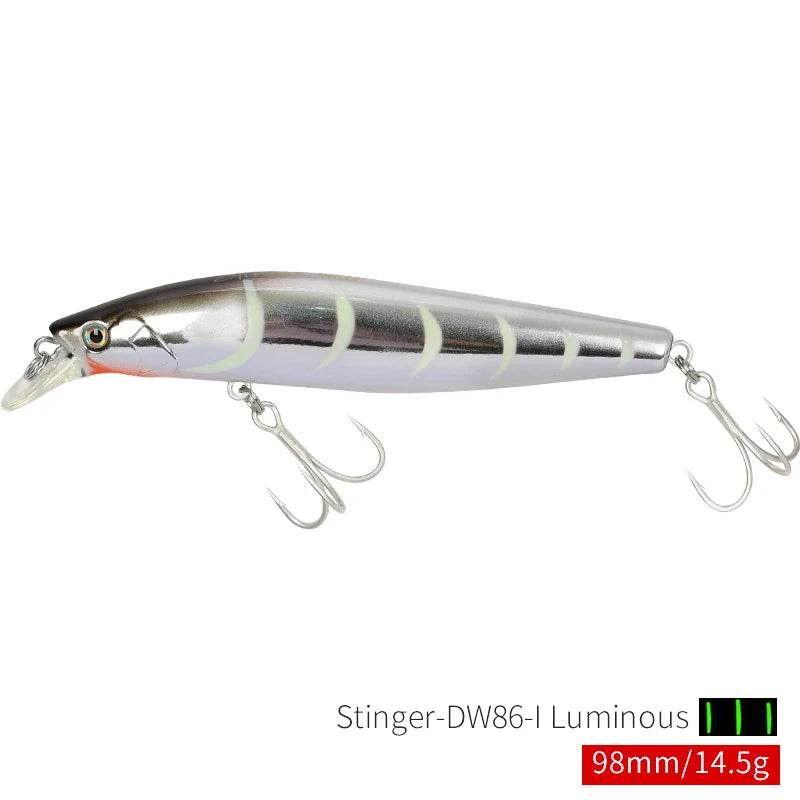 TSURINOYA 98SP Suspending Minnow – Ultra Long Casting Lure - Fish & Cheaps | Fishing & Outdoor Gear