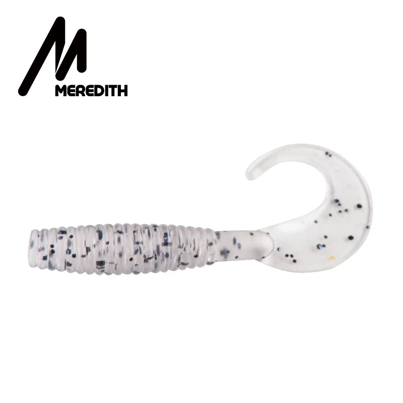 MEREDITH Fishing Soft Lures 50mm 1.26g 20pcs Grub Artificial Soft Bait Predator Tackle Soft Fishing Lure Worm Wobbles