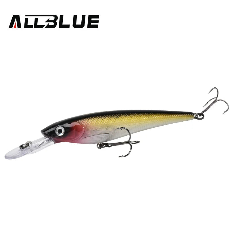 ALLBLUE OSPPEY 110F Trolling Minnow 110MM 16.2G Fishing Lure Floating Wobbler Pike Crank Artificial Bait Depth 1.5-2.5M Tackle