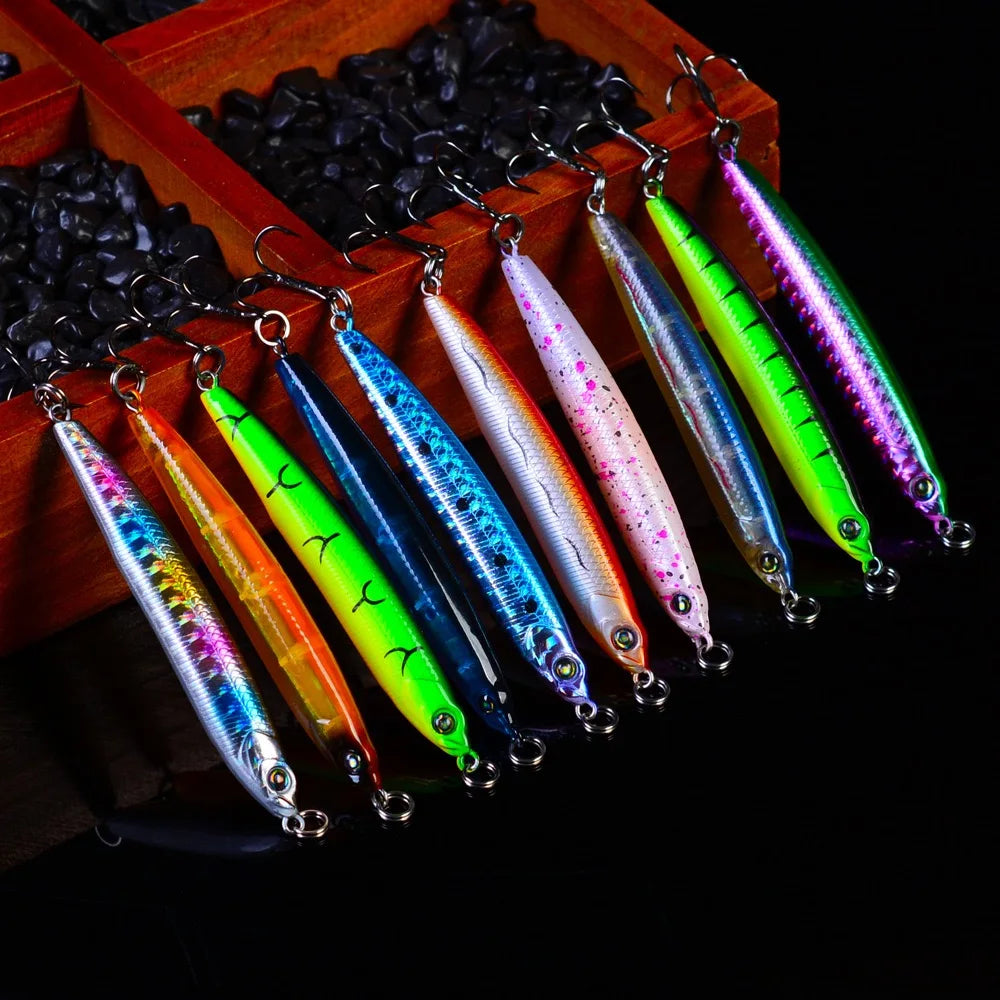 1pcs High Quality Thrill Stick Fishing Lure 8.1g 10g Sinking Pencil Long Casting Shad Minnow Artificial Bait Pike Lures