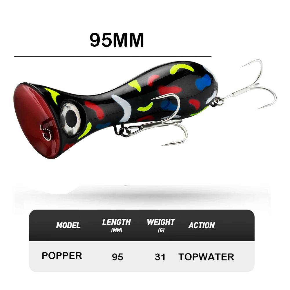 JOHNCOO 9.5cm Topwater Popper Lure - Fish & Cheaps | Fishing & Outdoor Gear