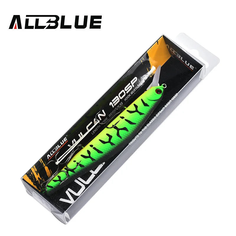 ALLBLUE VULCAN 130SP Silent Wobbler Fishing Lure 26.5g 133mm Magnetic System Suspend Minnow Pike Bait 4# Hook Tackle