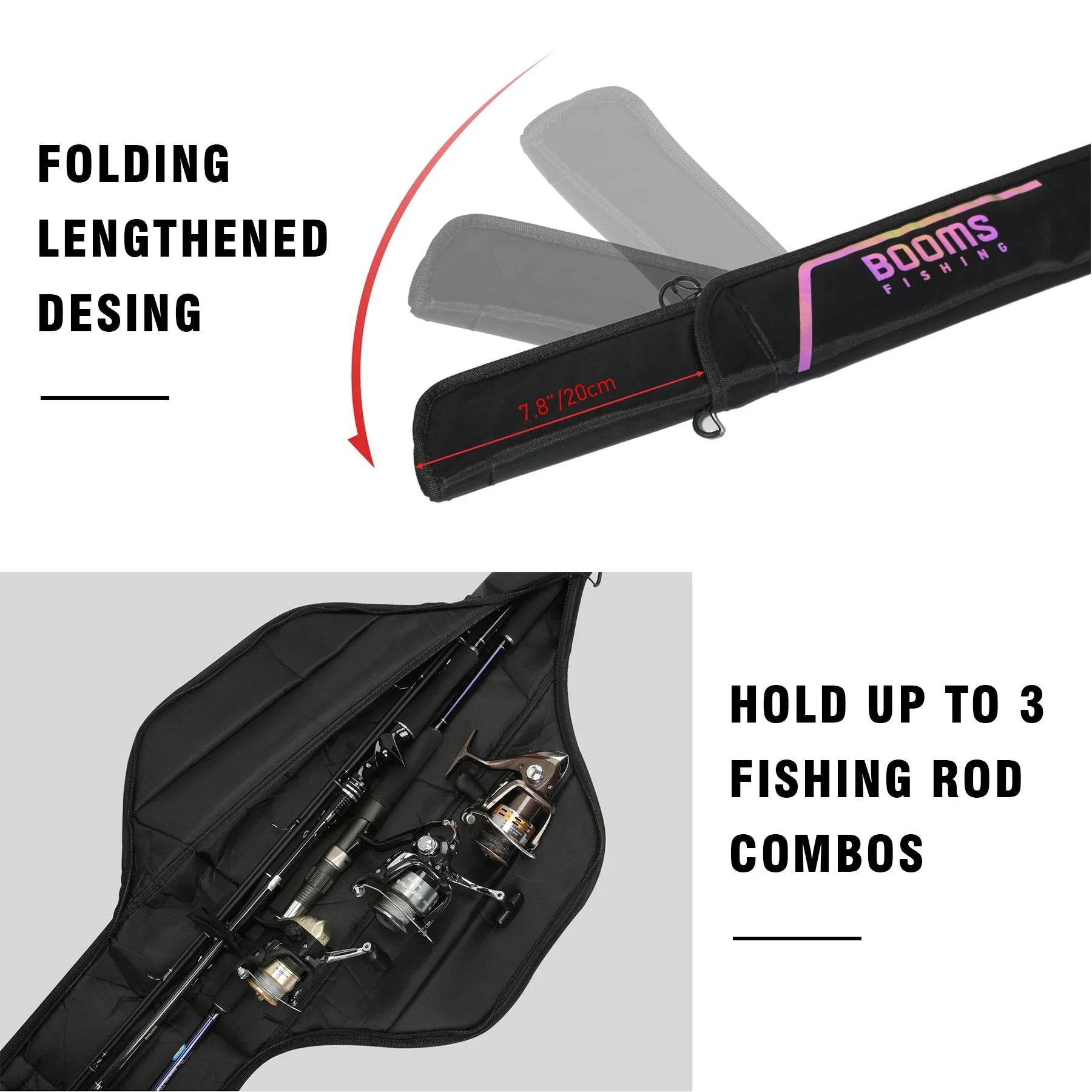 Booms Fishing PB3 Rod Bag – Adjustable, Folding Storage - Fish & Cheaps | Fishing & Outdoor Gear
