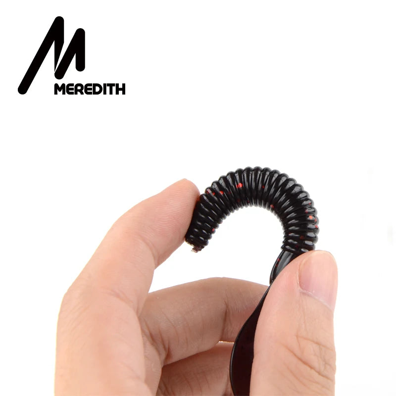 MEREDITH Fishing Soft Lures 50mm 1.26g 20pcs Grub Artificial Soft Bait Predator Tackle Soft Fishing Lure Worm Wobbles