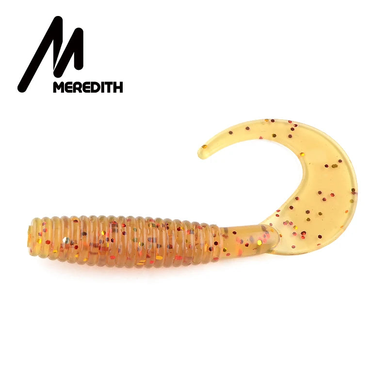MEREDITH Fishing Soft Lures 50mm 1.26g 20pcs Grub Artificial Soft Bait Predator Tackle Soft Fishing Lure Worm Wobbles