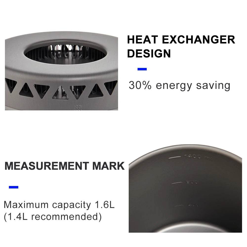 Widesea 1.6L Folding Pot — Compact Camp Cookware - Fish & Cheaps | Fishing & Outdoor Gear