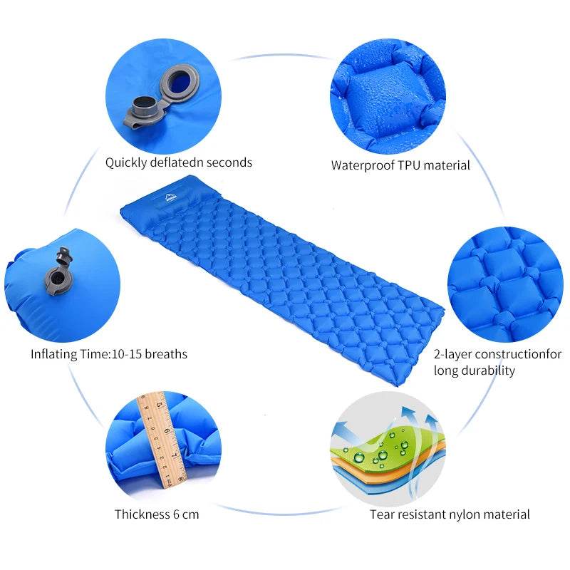 Widesea Ultralight Inflatable Camping Sleeping Pad - Fish & Cheaps | Fishing & Outdoor Gear