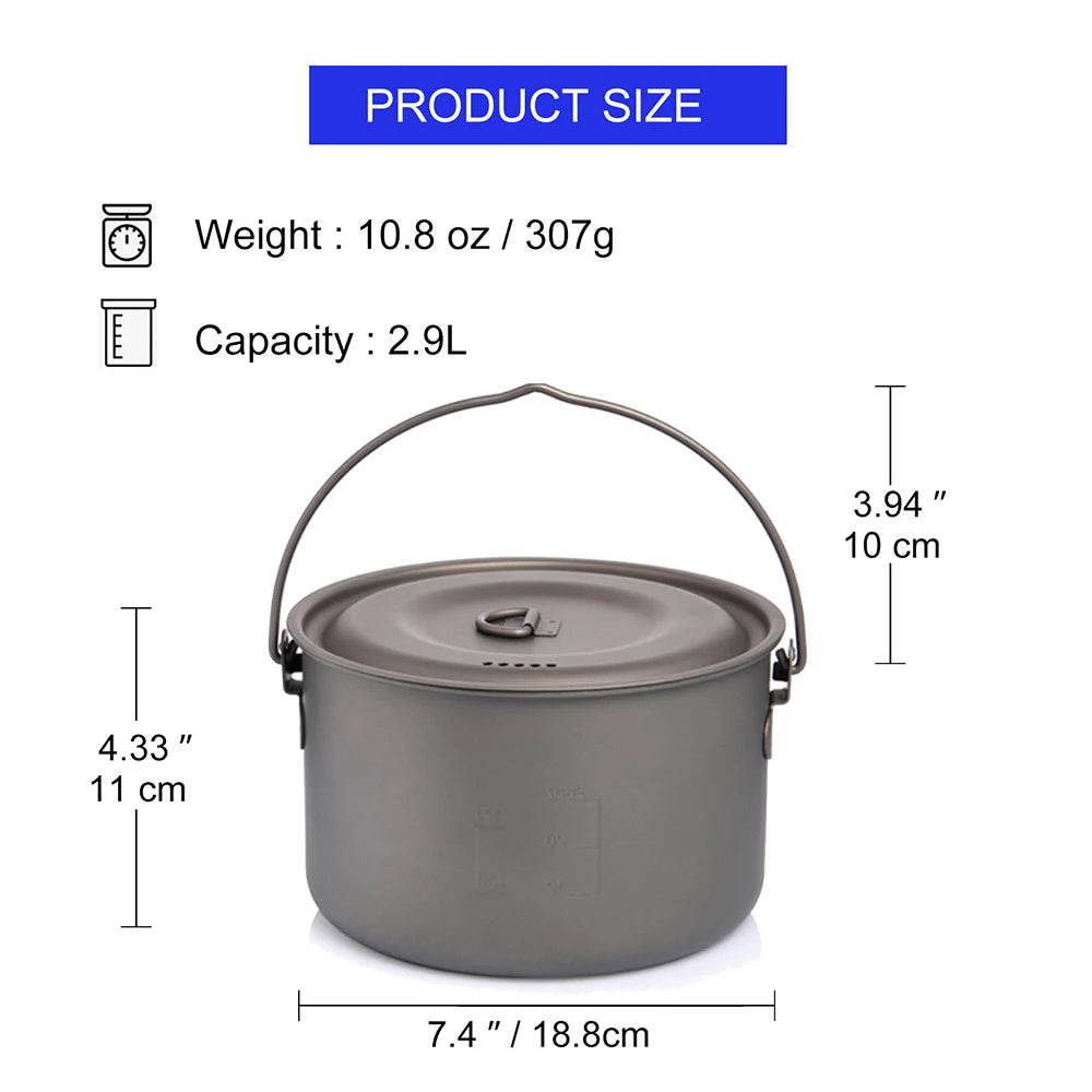 Widesea Titanium Cookware Set — Ultra-Light Outdoor Cooking Pot - Fish & Cheaps | Fishing & Outdoor Gear