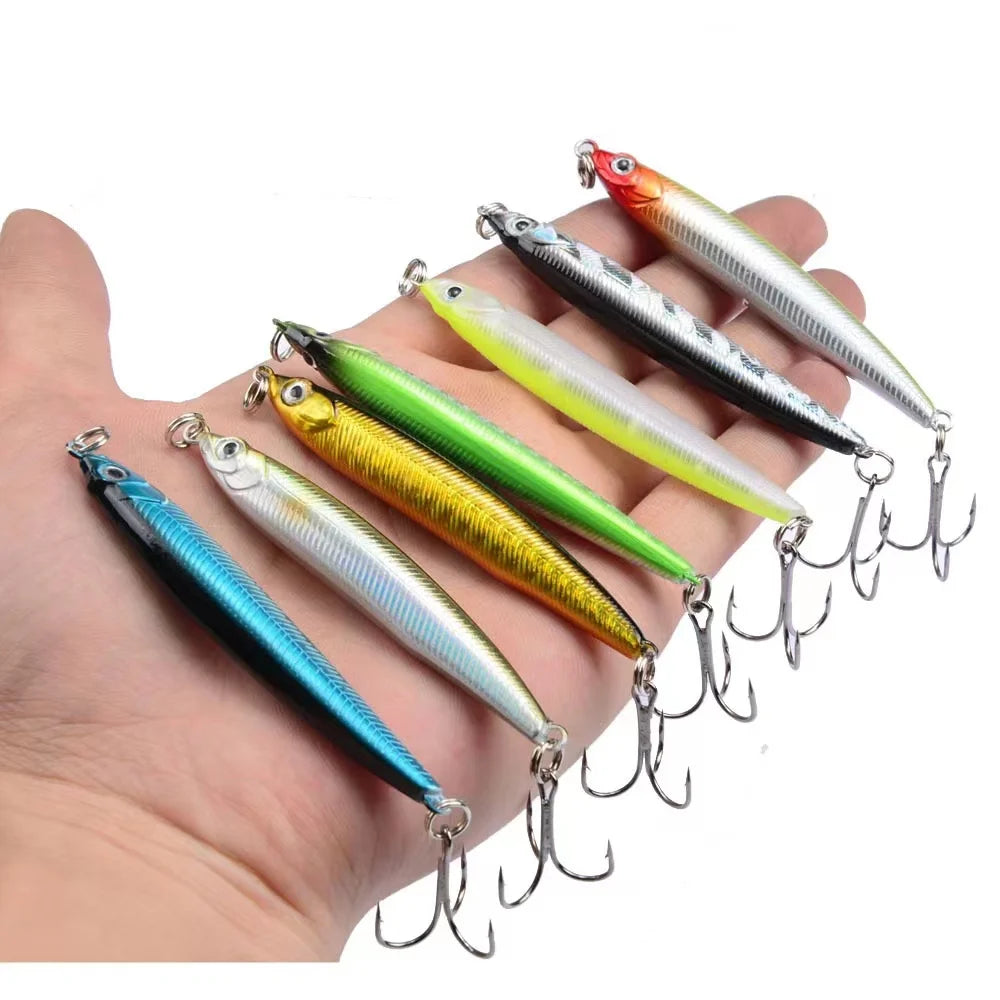 1pcs High Quality Thrill Stick Fishing Lure 8.1g 10g Sinking Pencil Long Casting Shad Minnow Artificial Bait Pike Lures