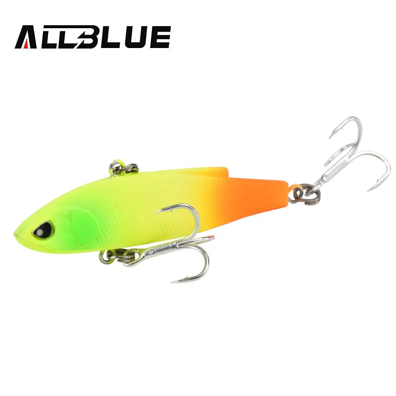 ALLBLUE New ANGRY JOHN VIB Sinking Fishing Lure Ice Jigging 58MM/70MM Hard Plastic Vibration Winter Bass Pike Artificial Tackle
