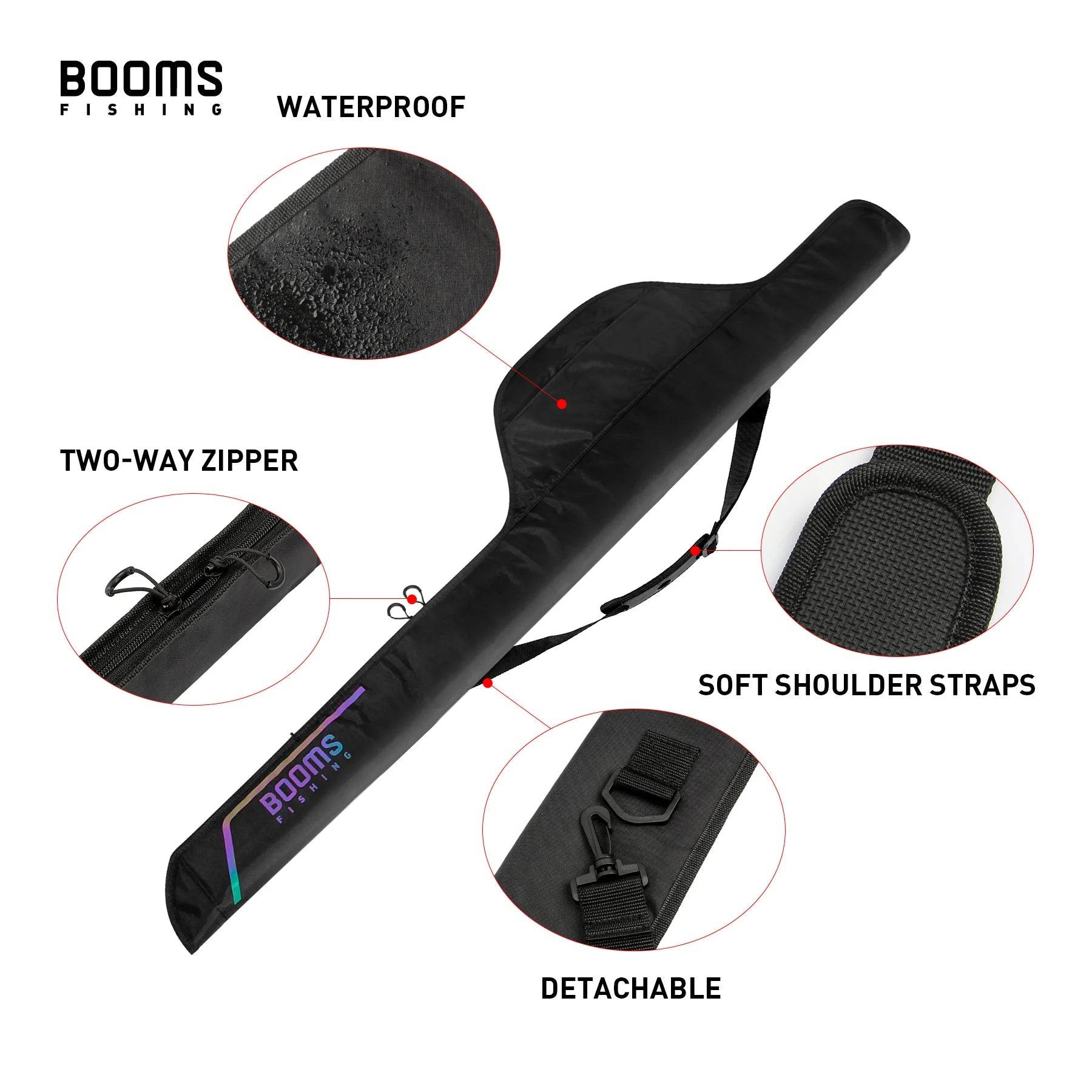 Booms Fishing PB3 Rod Bag – Adjustable, Folding Storage - Fish & Cheaps | Fishing & Outdoor Gear