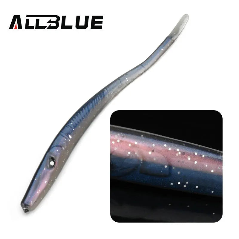 ALLBLUE Crazy Slug 130mm 6pcs/bag Soft Fishing Lure Seabass Artificial Bait Silicone Worm Shad Eel Needfish Fishing Tackle
