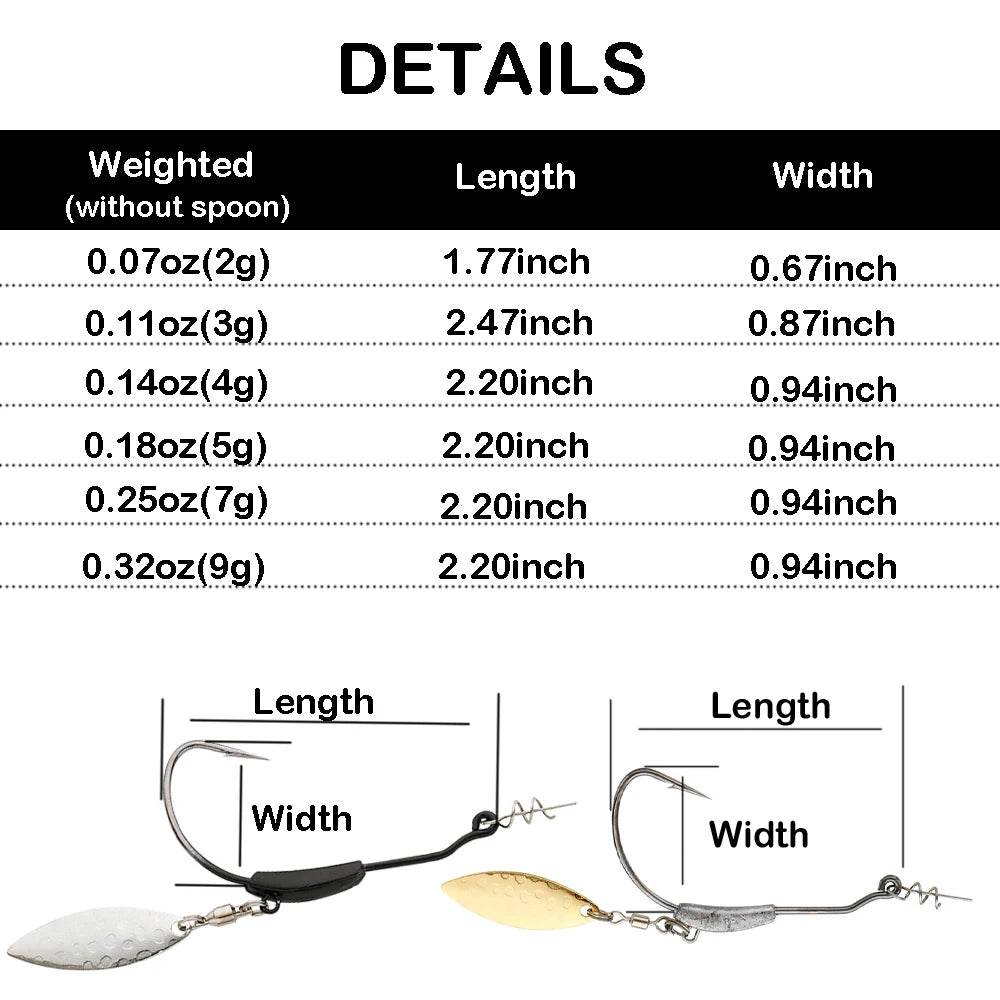 JOHNCOO 2–9g Crank Offset Jig Hooks – 8 Pack - Fish & Cheaps | Fishing & Outdoor Gear