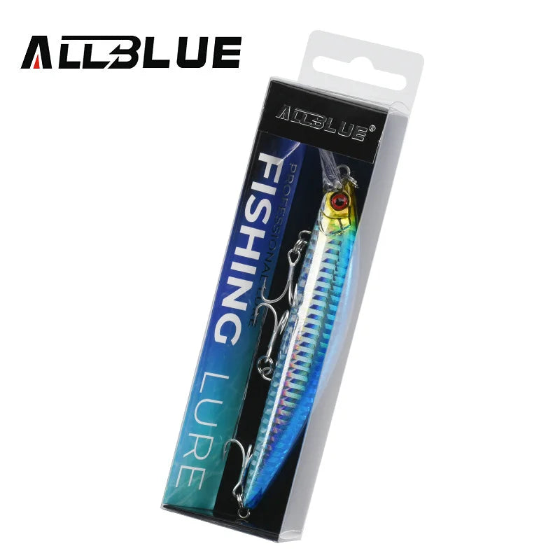 ALLBLUE Heavy Weight Minnow 90mm/110mm Sinking Jerkbait Longcast Fishing Lure Saltwater Sea Bass Plastic Artificial Bait Tackle