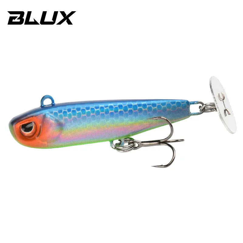 BLUX Rattle Tail 38mm 44mm Power Shining Paddle Metal Jig Fast Zinc Jigging Spoon Bait Bass Trout Sinking Hard Fishing Lure