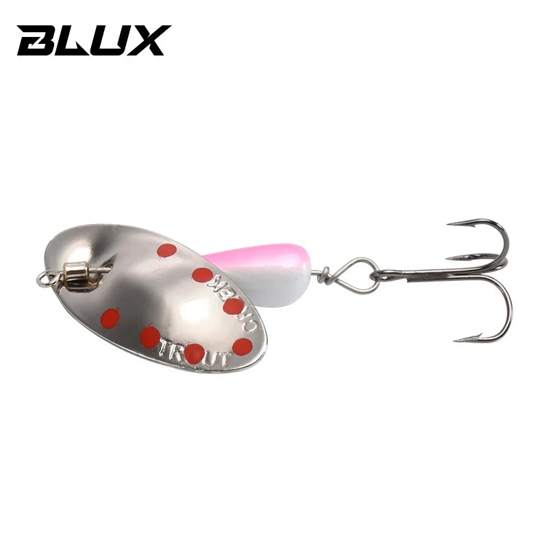 BLUX AR-S Blade Rotating Spinner 3.5g Metal Lure Brass Hard Artificial Spoon Bait Copper Freshwater Creek Trout Fishing Tackle