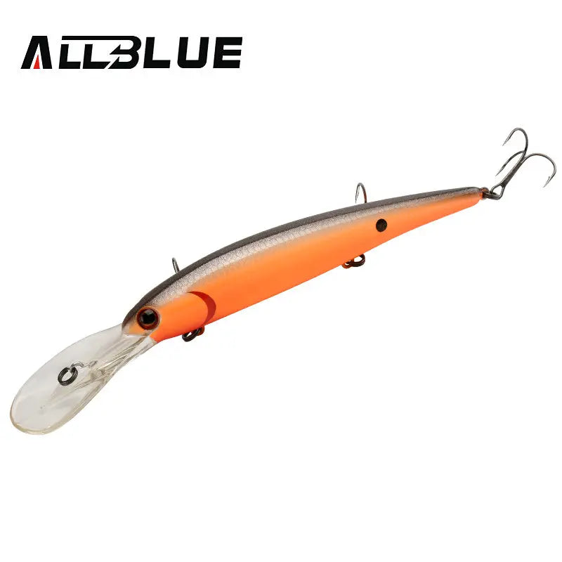 ALLBLUE DEEP WALLEYE Trolling Fishing Lure Wobbler 125MM 19G Floating Crankbait Minnow Bass Pike Bait Depth 3-8M Fishing Tackle