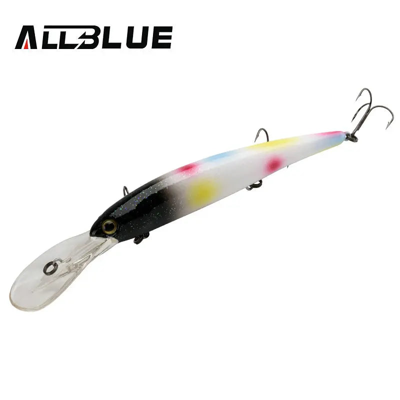 ALLBLUE DEEP WALLEYE Trolling Fishing Lure Wobbler 125MM 19G Floating Crankbait Minnow Bass Pike Bait Depth 3-8M Fishing Tackle