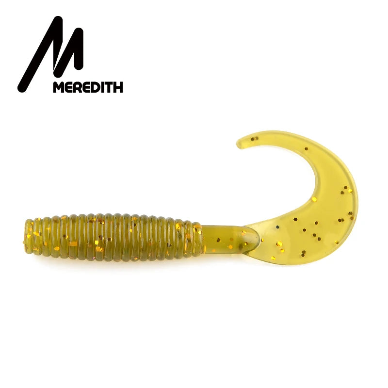 MEREDITH Fishing Soft Lures 50mm 1.26g 20pcs Grub Artificial Soft Bait Predator Tackle Soft Fishing Lure Worm Wobbles