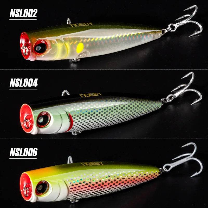 NOEBY 3Pcs Popper Lures Set – 105mm Topwater Action - Fish & Cheaps | Fishing & Outdoor Gear