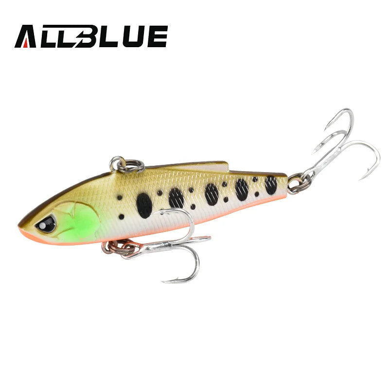 ALLBLUE New ANGRY JOHN VIB Sinking Fishing Lure Ice Jigging 58MM/70MM Hard Plastic Vibration Winter Bass Pike Artificial Tackle