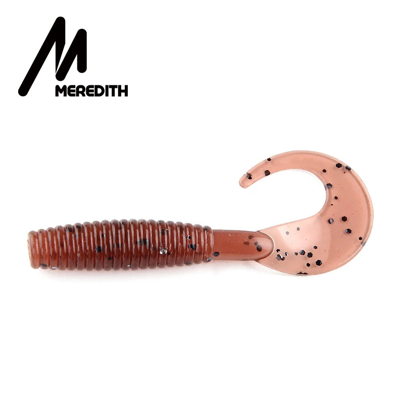 MEREDITH Fishing Soft Lures 50mm 1.26g 20pcs Grub Artificial Soft Bait Predator Tackle Soft Fishing Lure Worm Wobbles