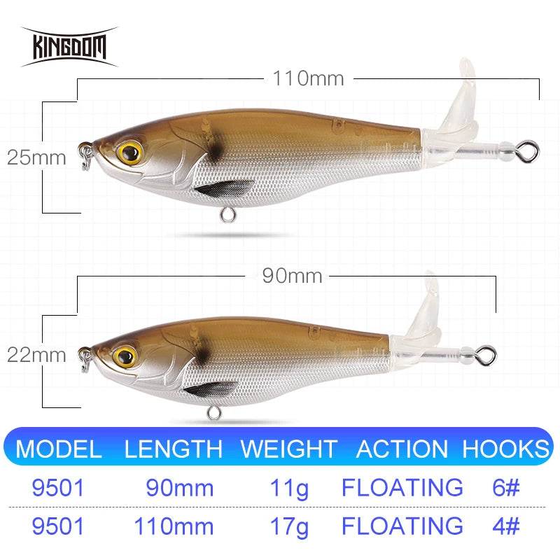 Kingdom Propeller Topwater Pencil Lure - Fish & Cheaps | Fishing & Outdoor Gear