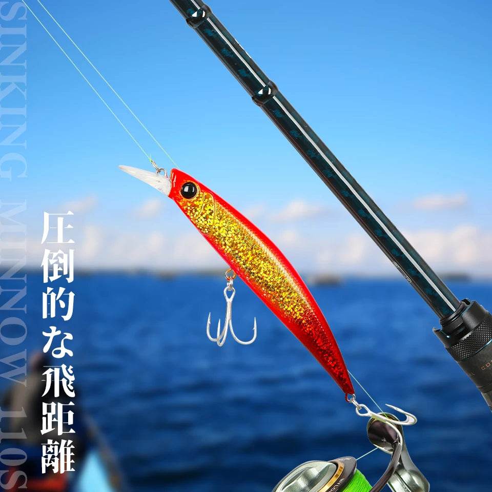 TSURINOYA 110S Long Casting Sinking Minnow - Fish & Cheaps | Fishing & Outdoor Gear