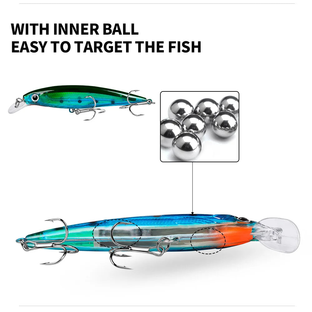 13.4g11cm Swimbaits Bass Big Fish Crankbaits Fishing Lure  Floating Depth: 0.6-1.8m Wobblers for Pike Minnow Lure Fishing Tackle